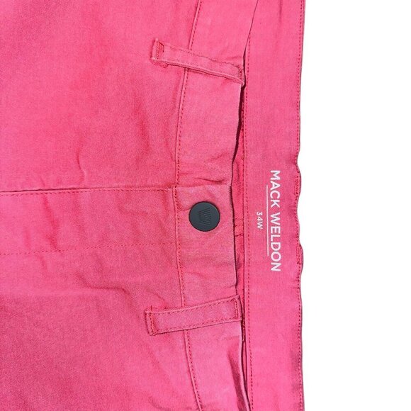 Mack Weldon Mens Maverick Tech Chino Short Sconset Red 7 Inch Short 34W - Picture 4 of 6